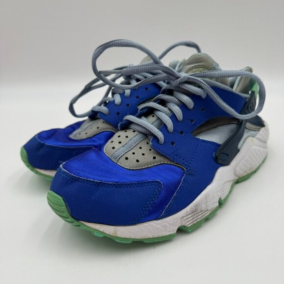 Nike Air Huarache Run Womens Shoes Blue/Gray Size 7 Lightweight & Breathable - Picture 1 of 9
